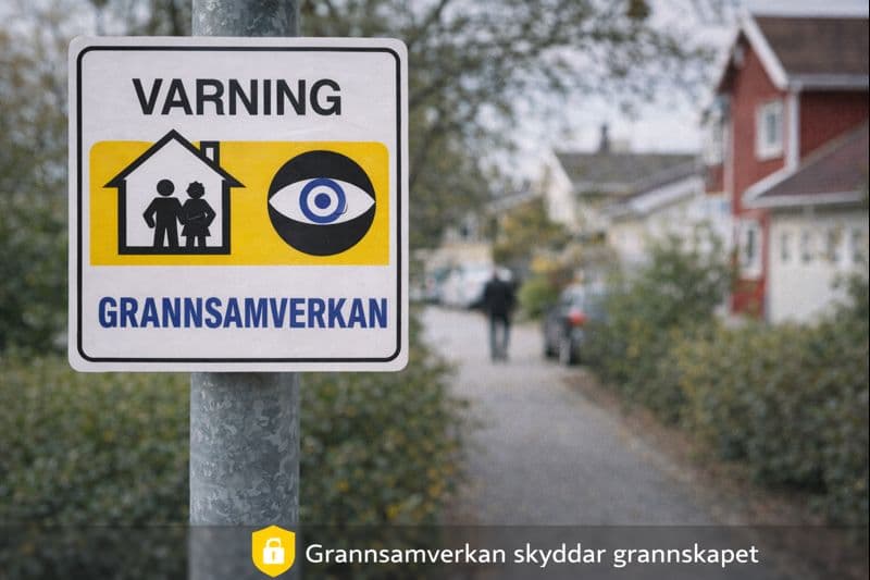 Grannsamverkan skyddar grannskapet i svenskt bostadsområde