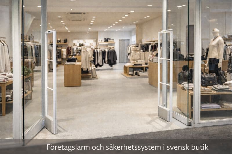 Svensk butik med säkerhetssystem och företagslarm